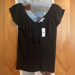 Loft black sleeveless shirt. NWT !!